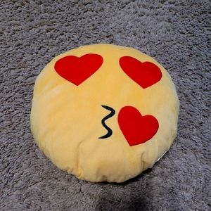Heart Eyes Kissing Emoji Pillow